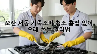 오산 서동 가죽소파 청소, 흠집 없이 오래 쓰는 관리법!